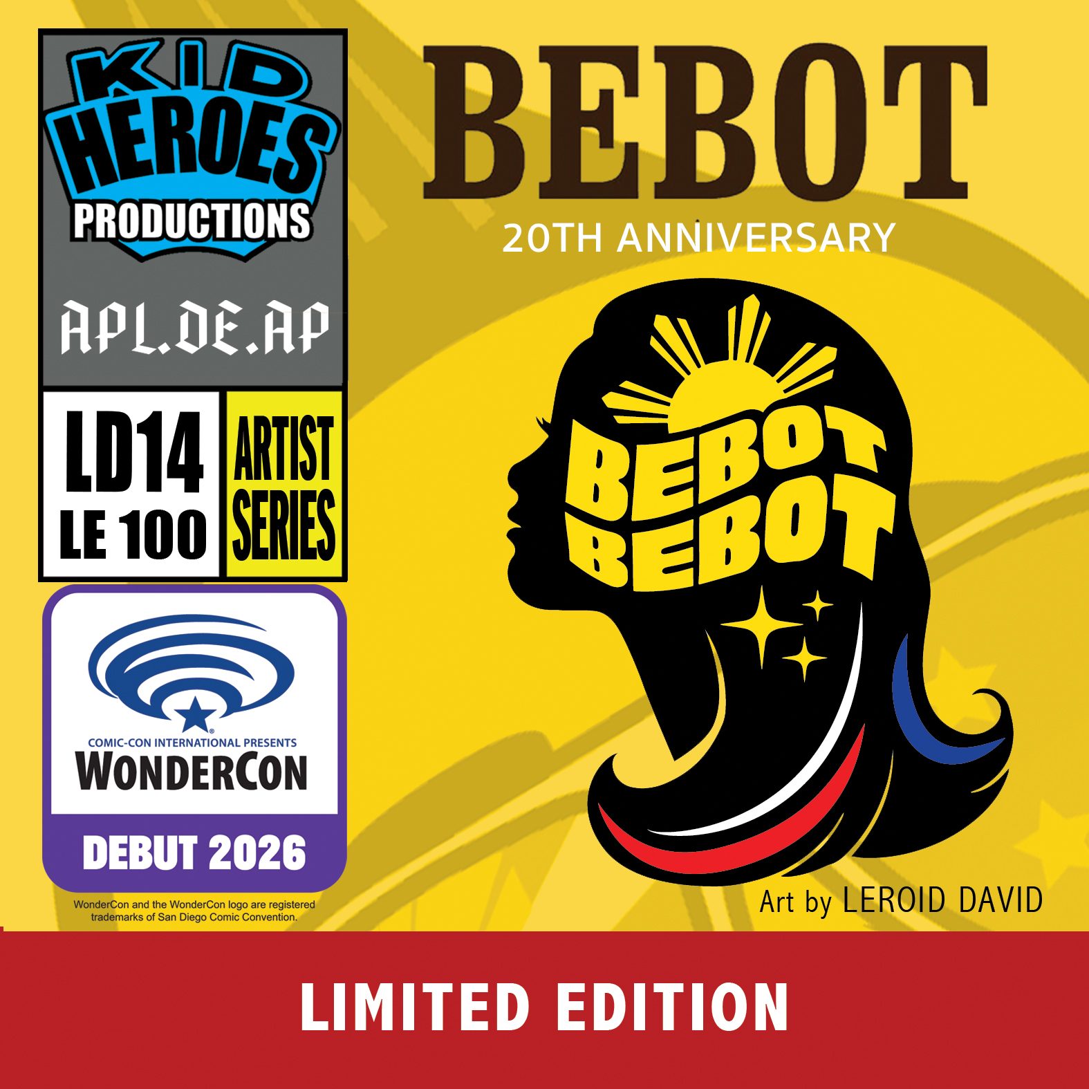 BEBOT 1.5" Enamel Pin 2026 WonderCon Debut LE 100 by LeRoid David