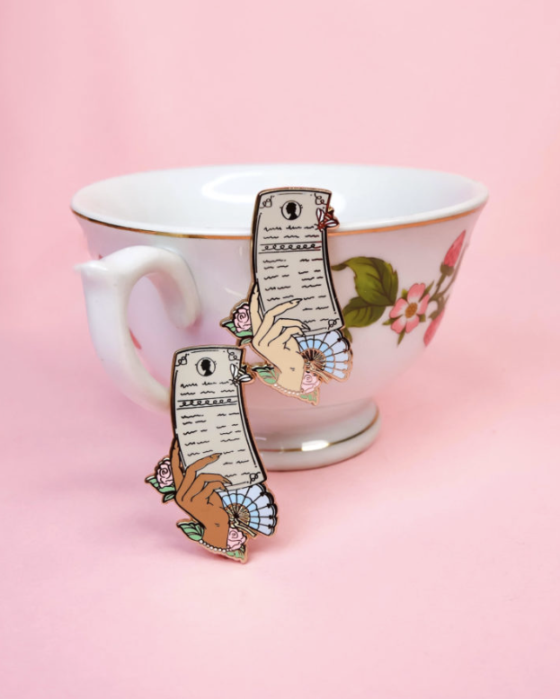 Lady Whistledown Enamel Pin